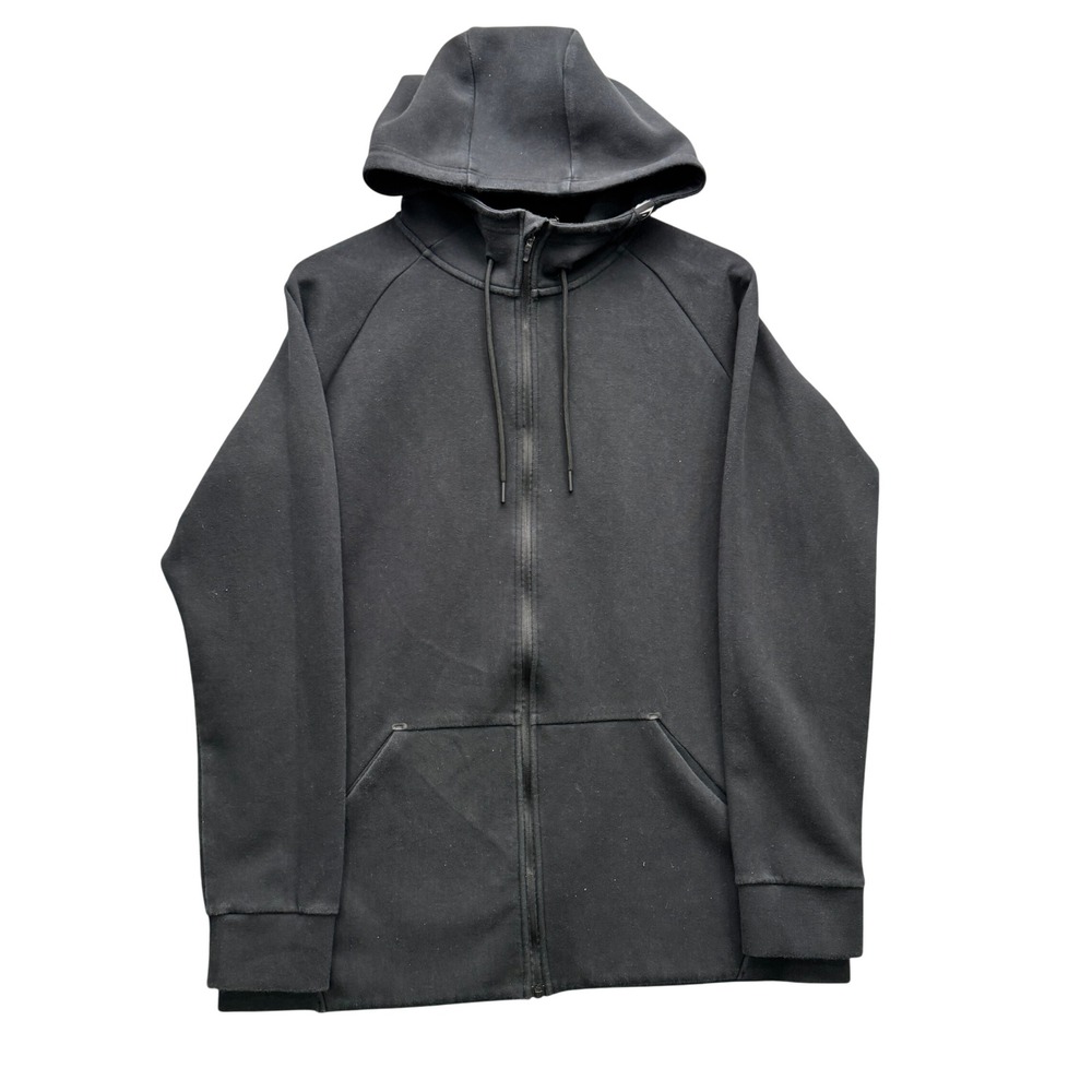Gymshark Mens Large Black Full Zip Hoodie Athletic Training Jacket Raglan L